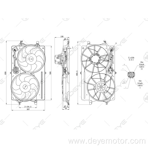 1075132 Hot selling dustproof radiator cooling fan